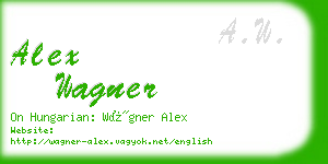 alex wagner business card